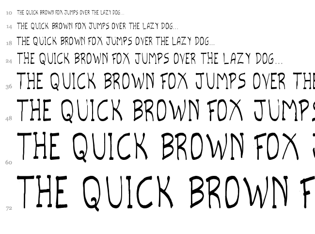 Scripto TFB font waterfall